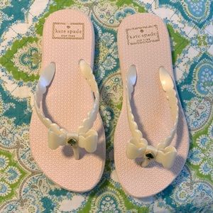 Kate Spade BOW/SPADE Sandals Flip FLOPS 6